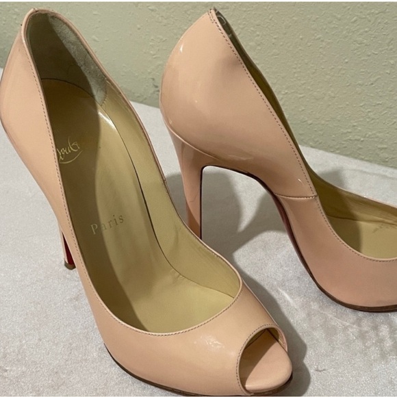 Christian Louboutin Women\'s Peep Toe Heels - Blush Pink